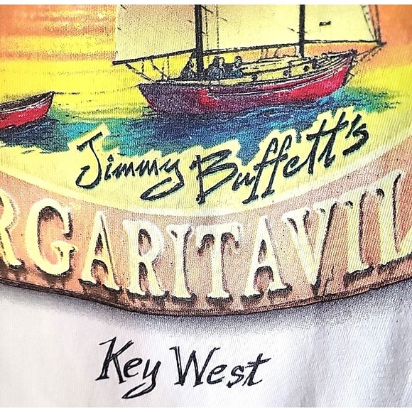 Y2K Jimmy Buffett Margaritaville Key West Sailboat Graphic Tee XL - Picture 6 of 8